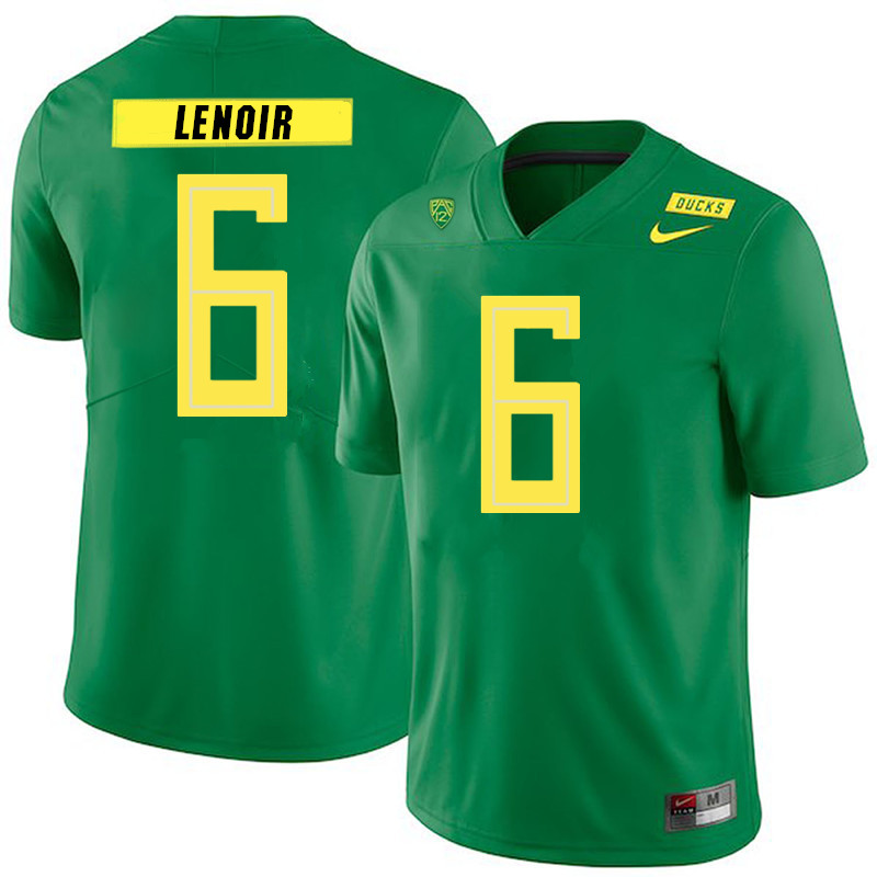 2019 Men #6 Deommodore Lenoir Oregon Ducks College Football Jerseys Sale-Green - Click Image to Close